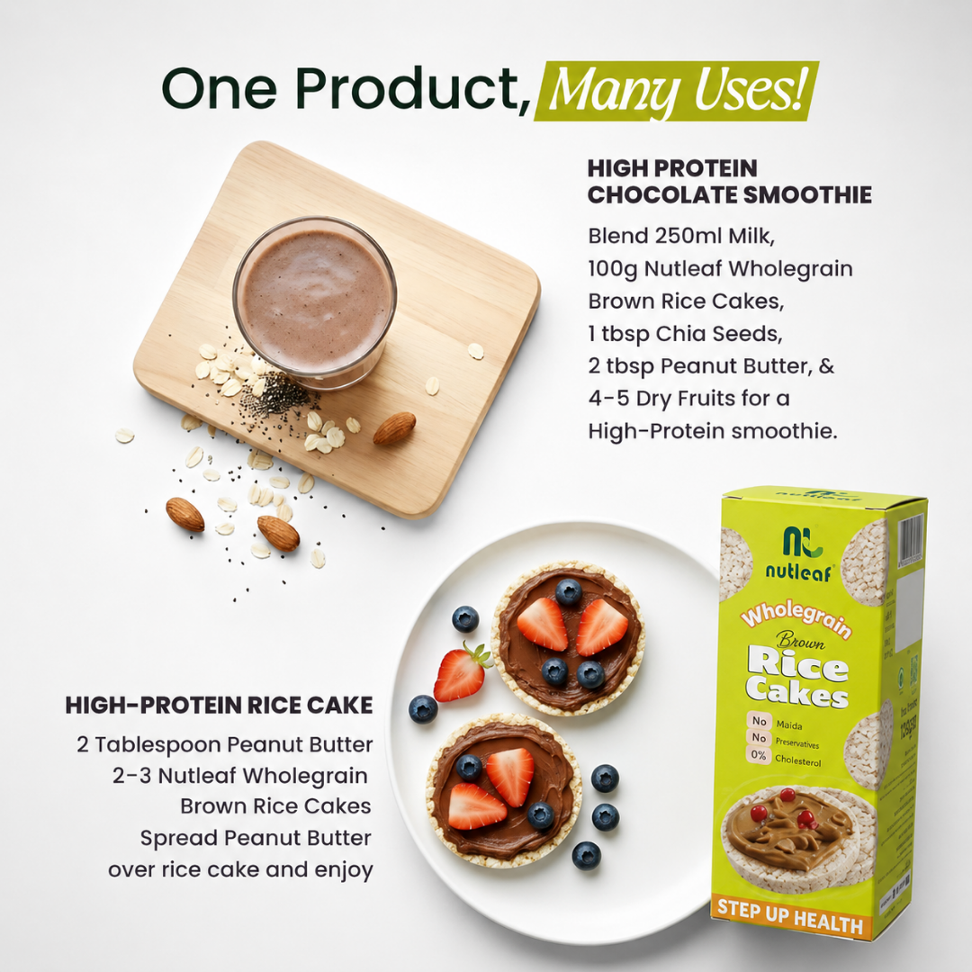 Nutleaf Brown Rice Cake | Healthy & Crunchy Rice Cake Snack