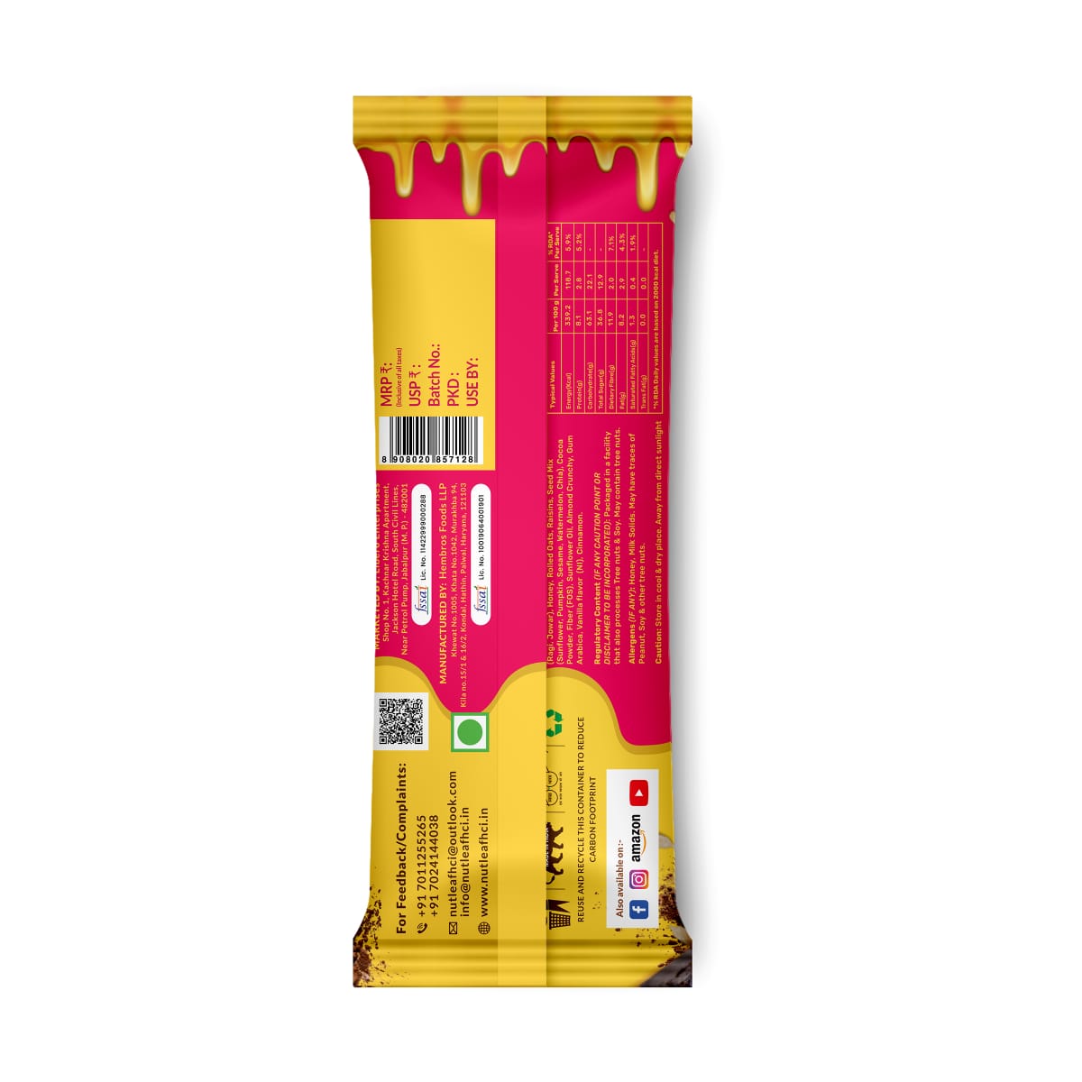 Date Millet Choco Bar