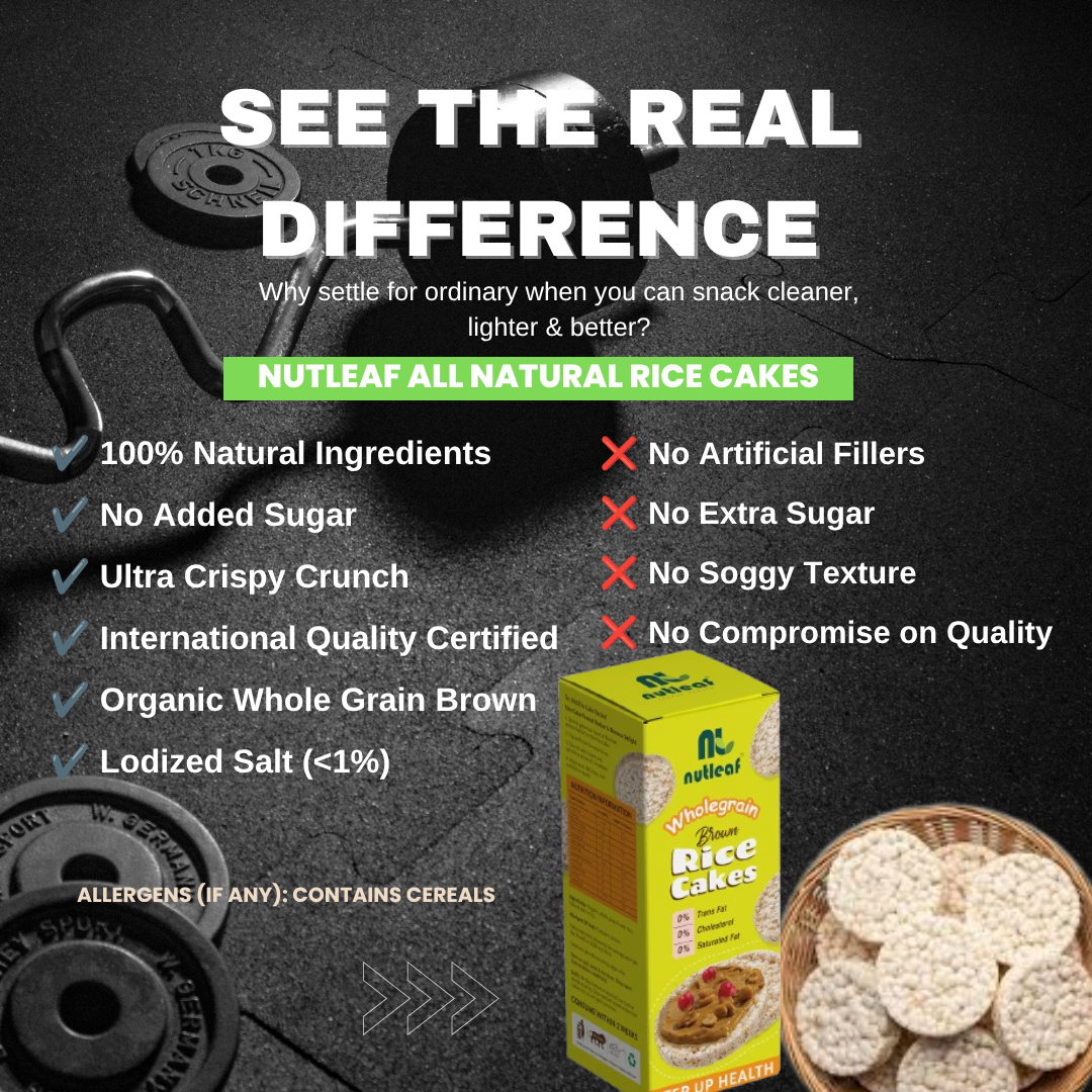 Nutleaf Brown Rice Cake | Healthy & Crunchy Rice Cake Snack